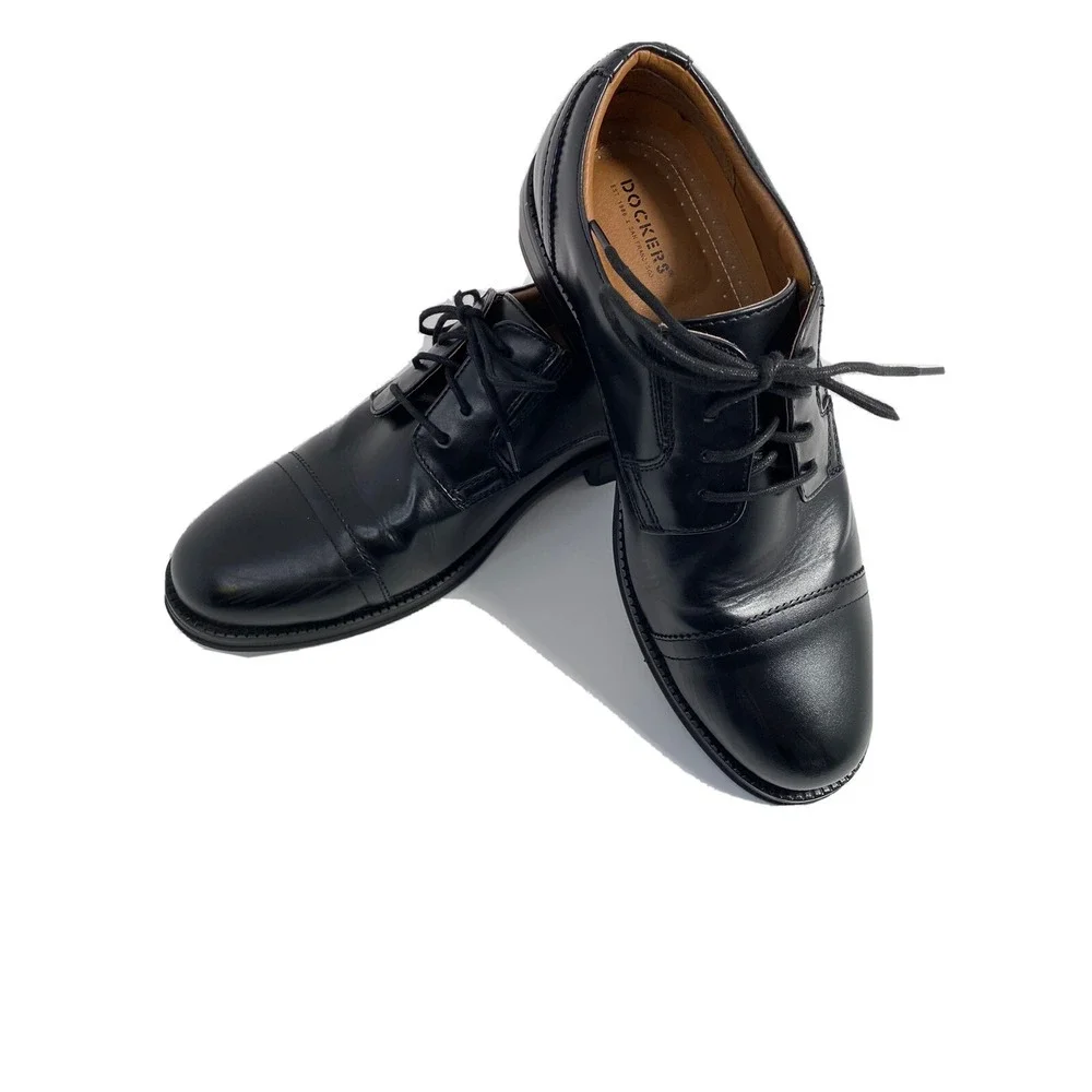 Dockers Black Business Dress Cap Toe Oxford Shoes 90-26264 MENS SIZE 8.5 W